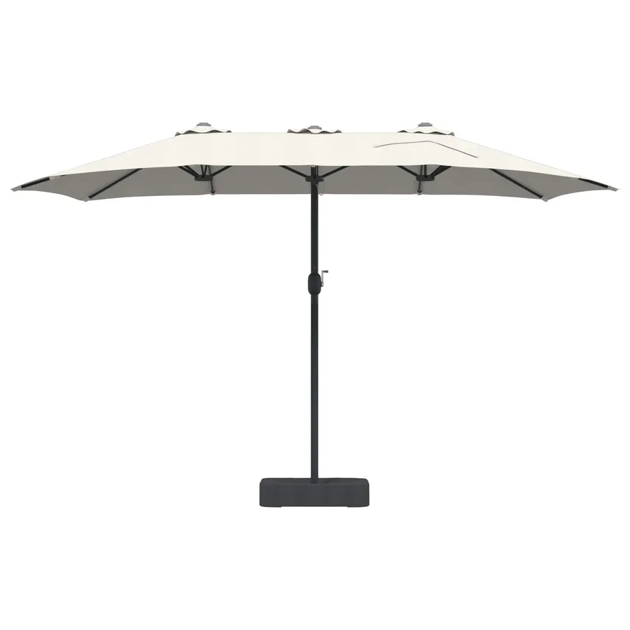 Parasol de jardin Sable et anthracite 385 x 209 x 244 cm - 4
