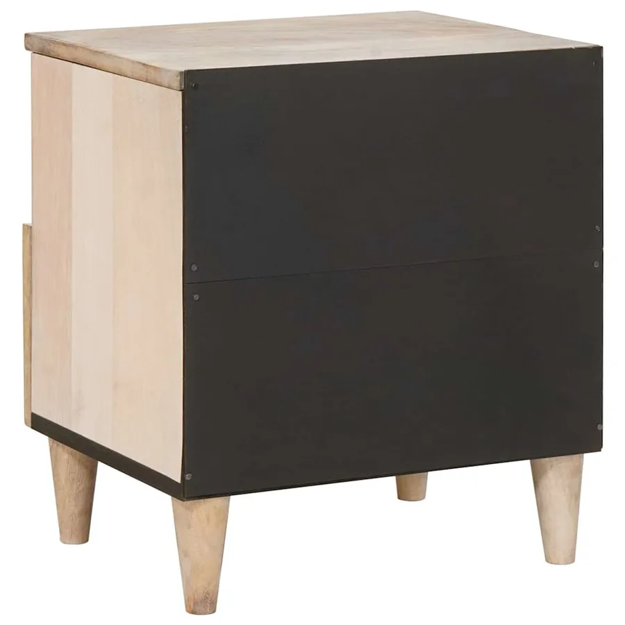 Table de chevet 2 pcs Blanc 40 x 33 x 46 cm Bois d'ingénierie - 6