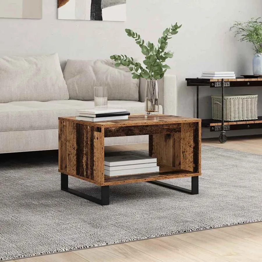 Table basse Bois ancien 60 x 50 x 40 cm Bois d'ingénierie