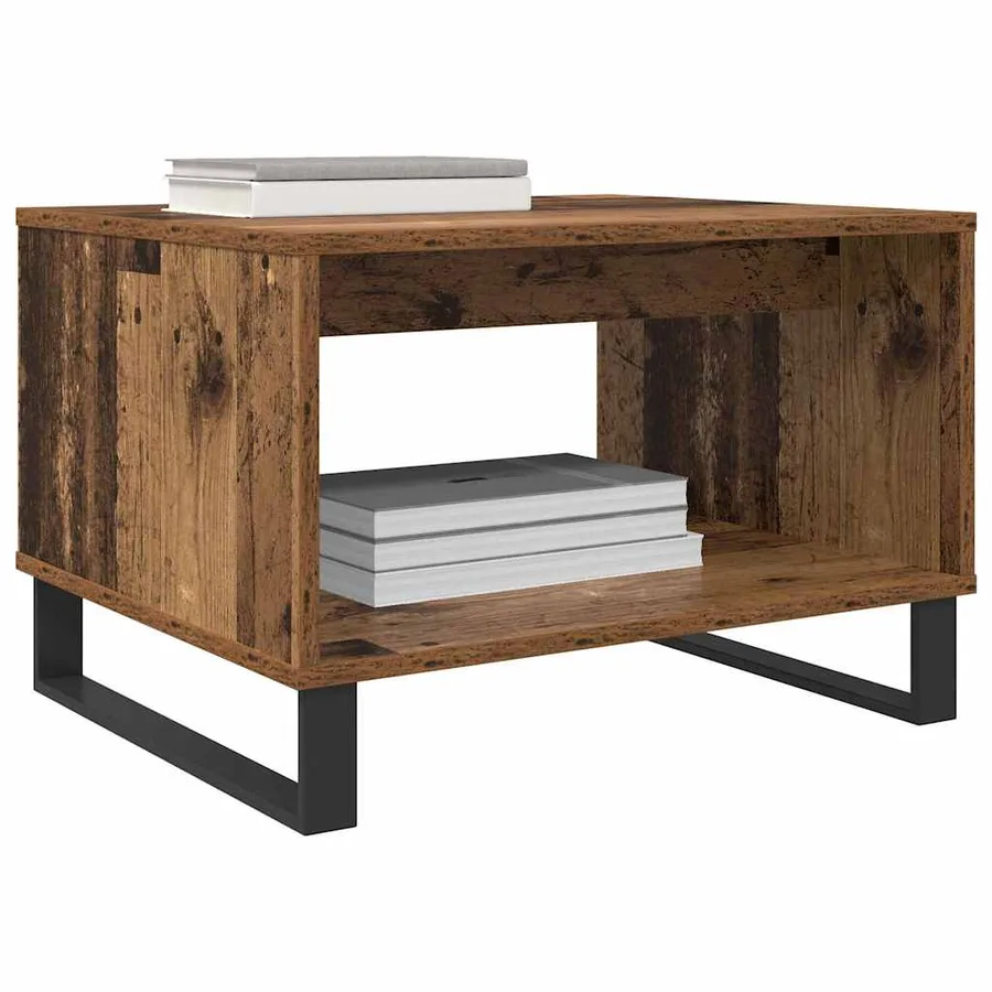 Table basse Bois ancien 60 x 50 x 40 cm Bois d'ingénierie - 3