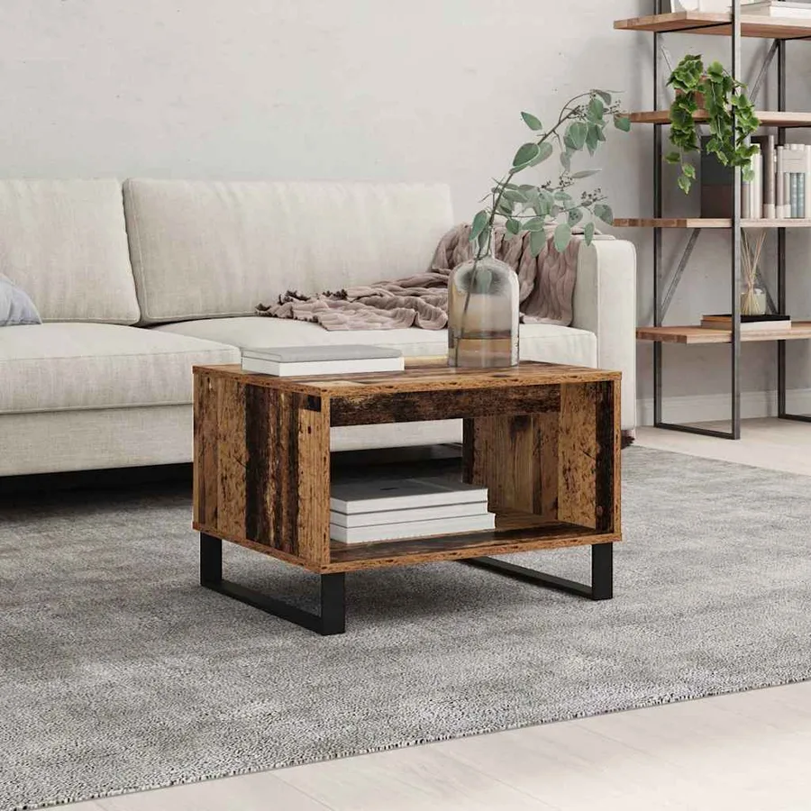 Table basse Bois ancien 60 x 50 x 40 cm Bois d'ingénierie - 4