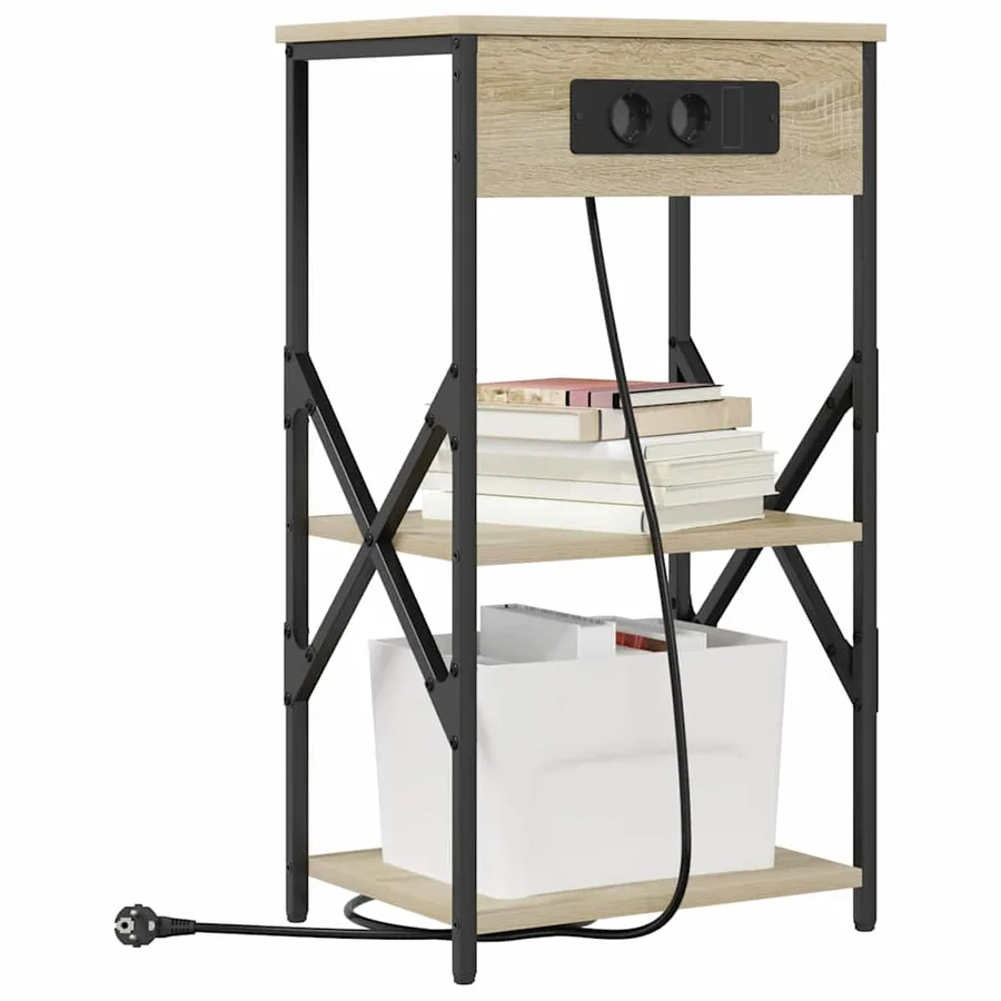 Cabinet de chevet 2 pcs Chêne Sonoma 41 x 31 x 76 cm - 3