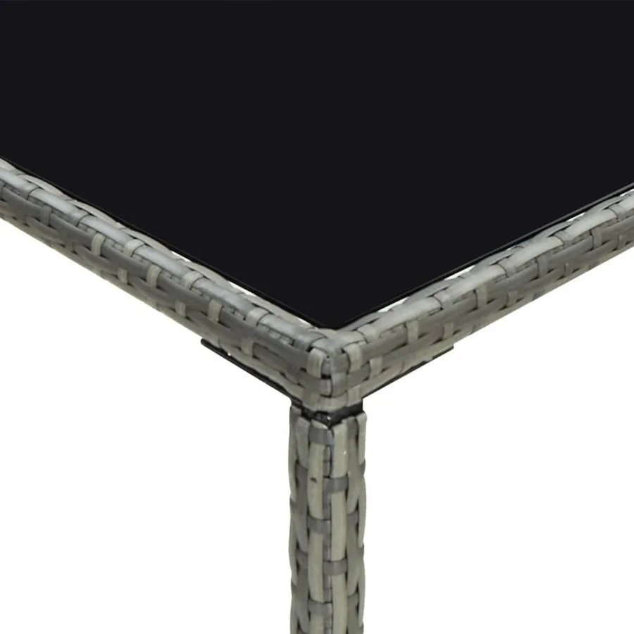 Ensemble de bar de jardin 5 pcs Résine tressée Gris - 13