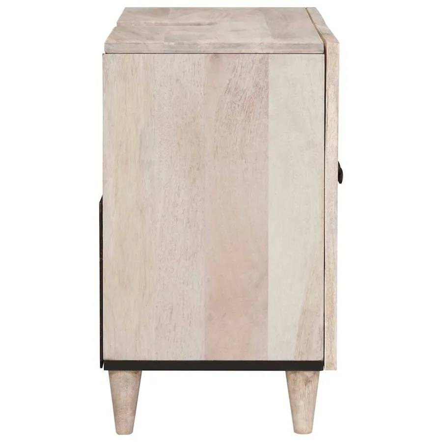 Cabinet de salle de bain Montage mural Blanc 62 x 33 x 58 cm - 3