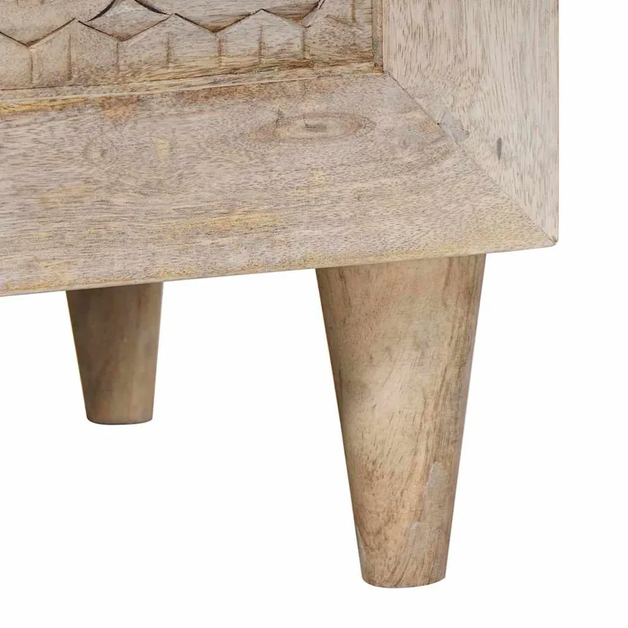 Table de chevet Blanc 40 x 33 x 46 cm Bois d'ingénierie - 8
