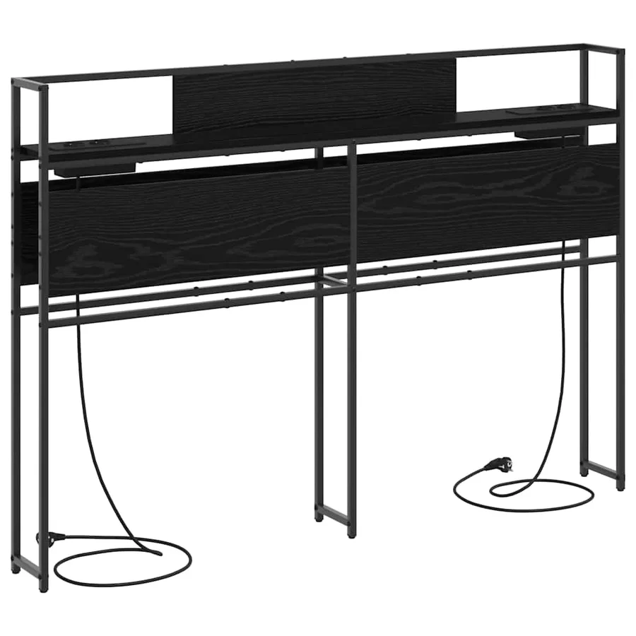 Tête de lit de rangement Chêne noir Bois d'ingénierie - 2