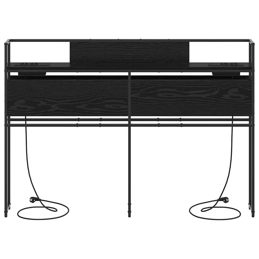 Tête de lit de rangement Chêne noir Bois d'ingénierie - 5