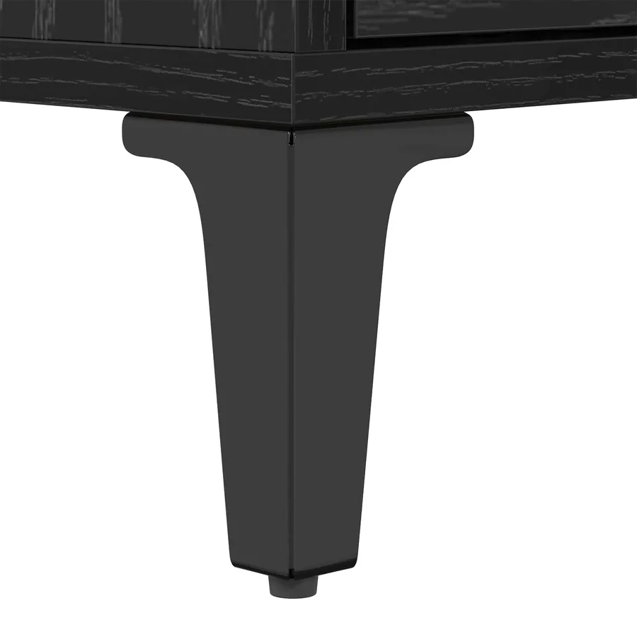 Meuble TV Chêne noir 150 x 30 x 45 cm Bois d'ingénierie et fer - 10