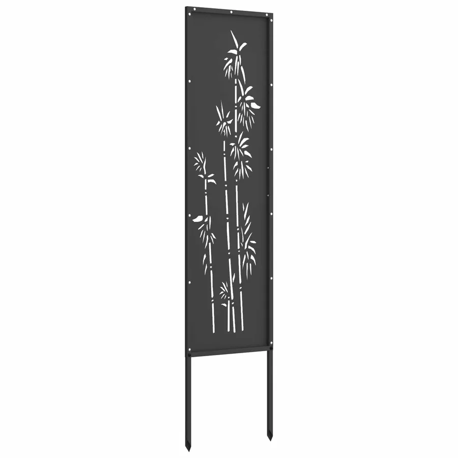 Écran de confidentialité de jardin Floral Noir 32 x 140 cm - 6