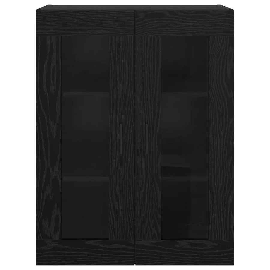 Meuble mural Noir 69,5 x 34 x 90 cm Bois d'ingénierie - 6