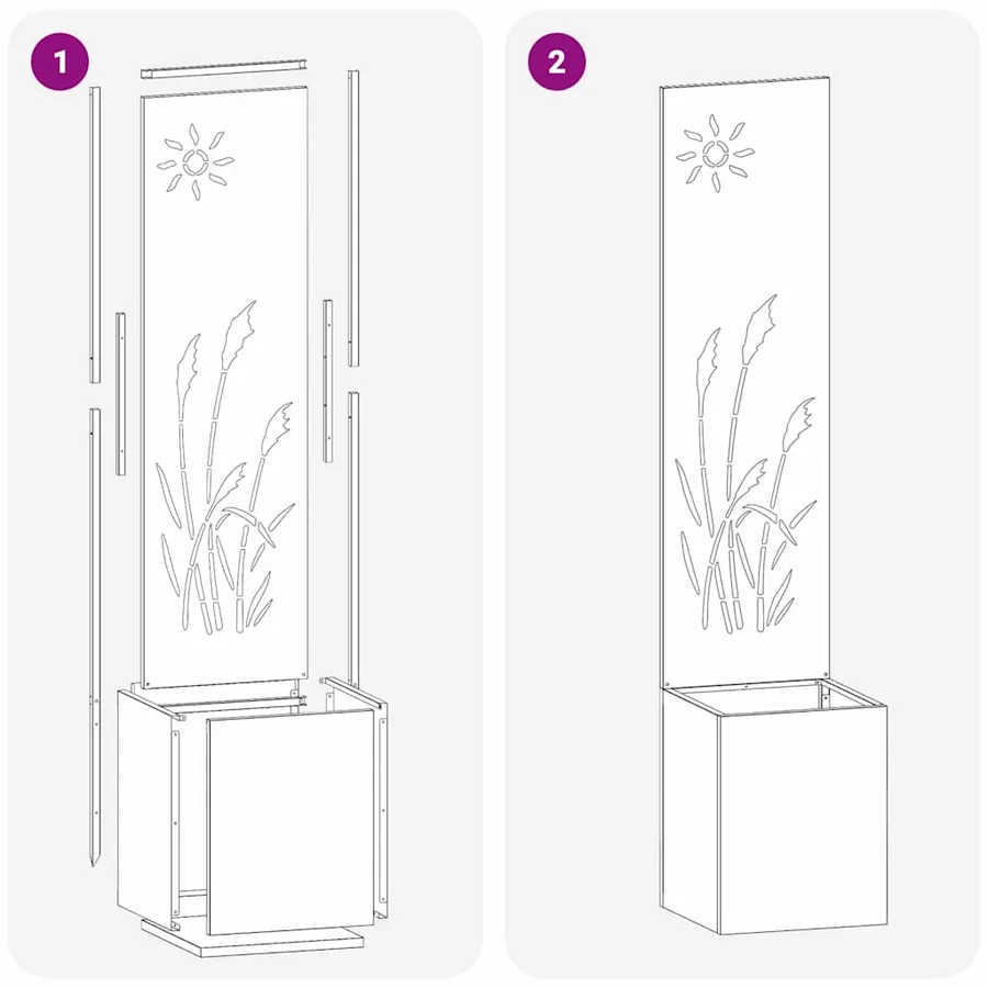 Écran de confidentialité de jardin Fretwork Argent 32 x 150 cm - 9