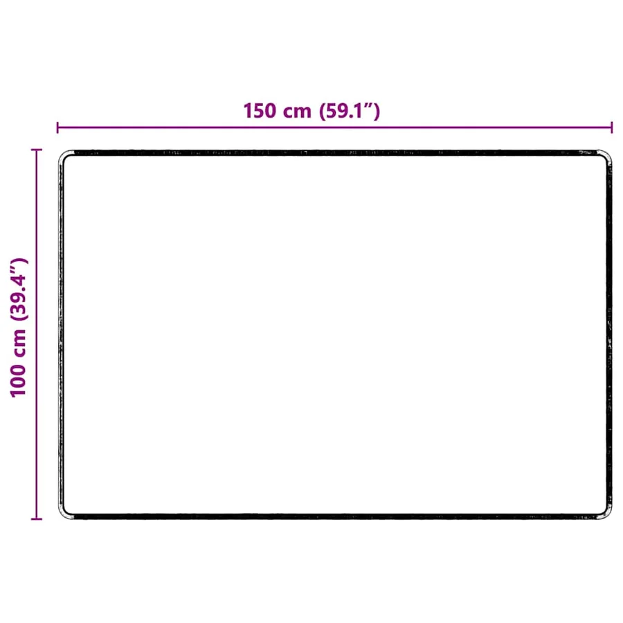 Tapis Couloir Gris 100 x 150 cm - 8