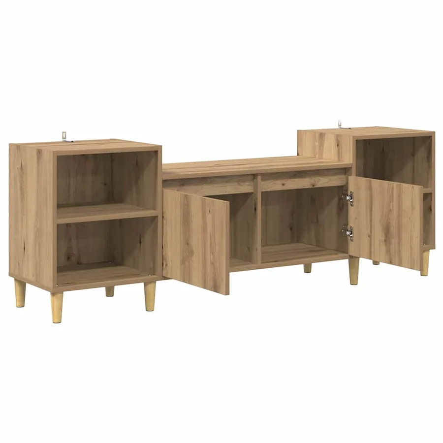 Meuble TV 160 x 35 x 55 cm Chêne artisanal Bois d'ingénierie - 2