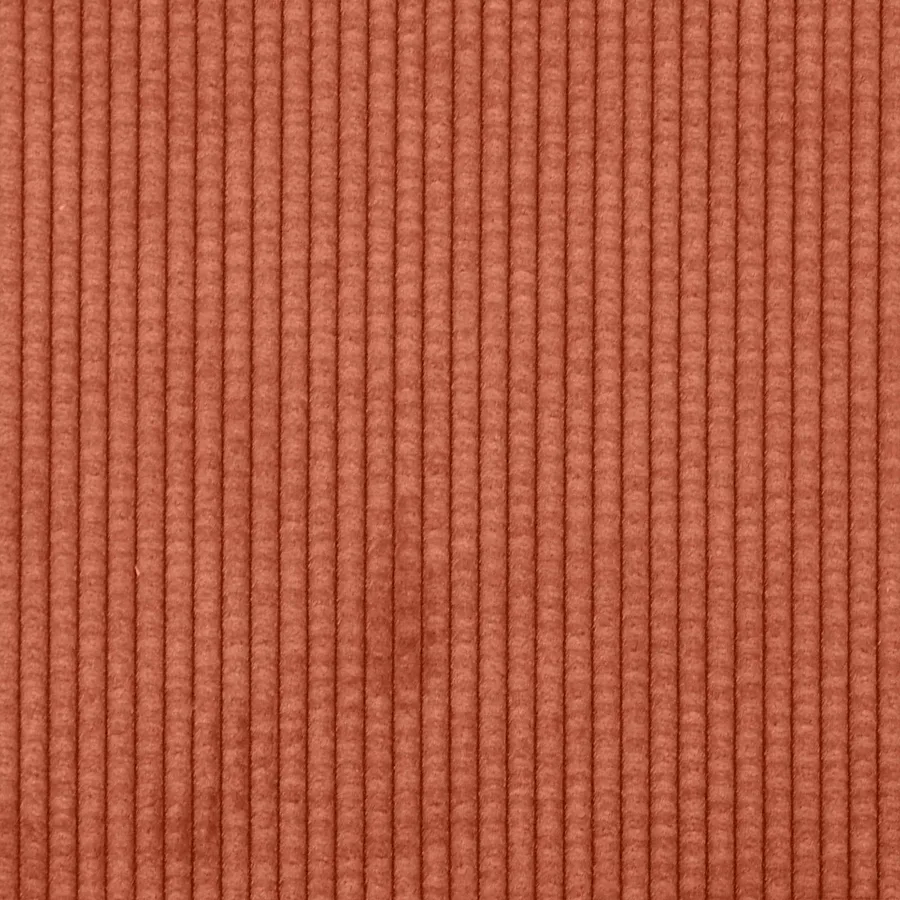 Canapé Rouge orange 250 x 188 x 76 cm Tissu en velours côtelé - 9