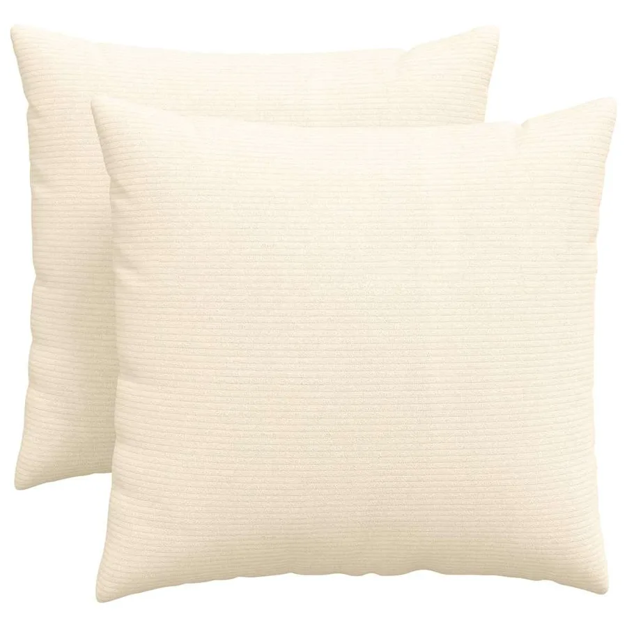 Coussins de canapé 2 pcs Crème 50 x 50 cm - 2