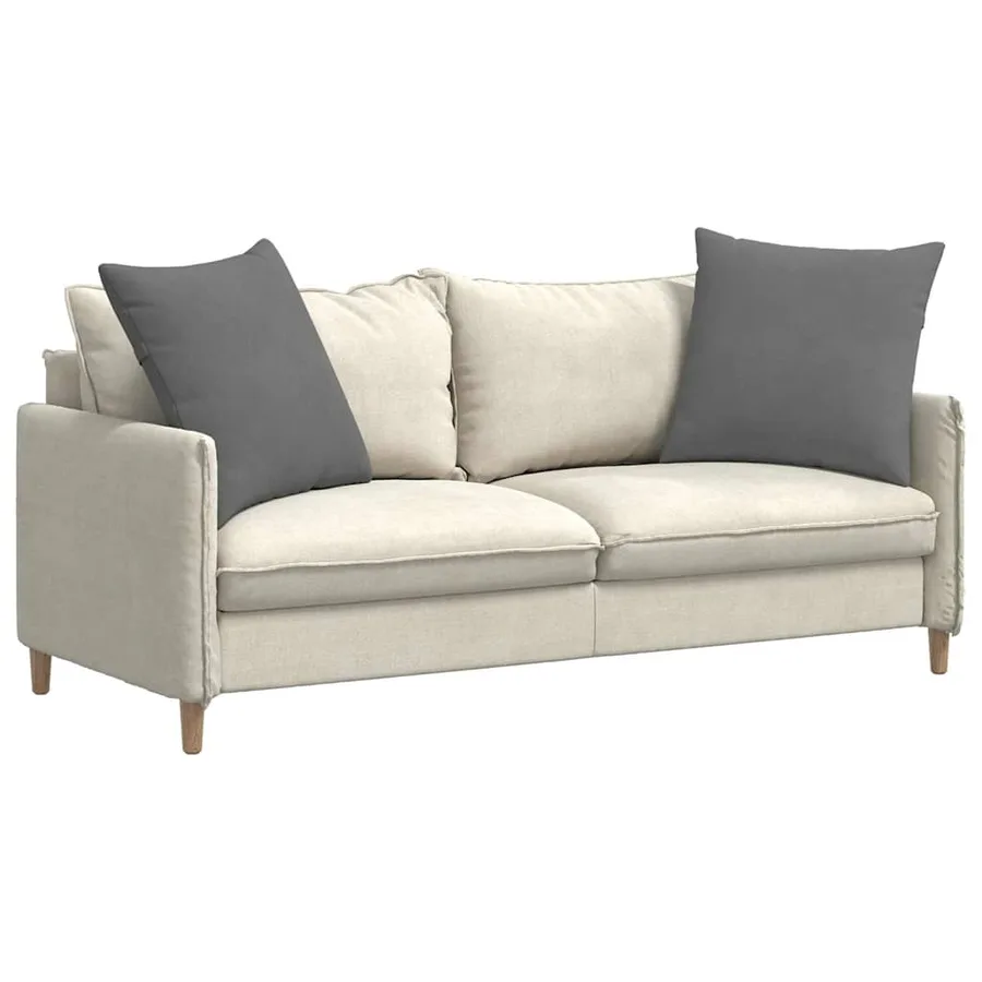 Coussins de canapé 2 pcs Gris foncé 80 x 80 cm tissu - 3