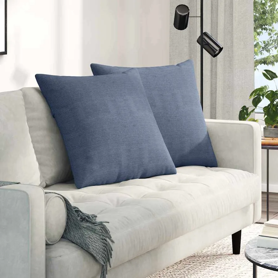 Coussins de canapé 2 pcs Bleu 80 x 80 cm