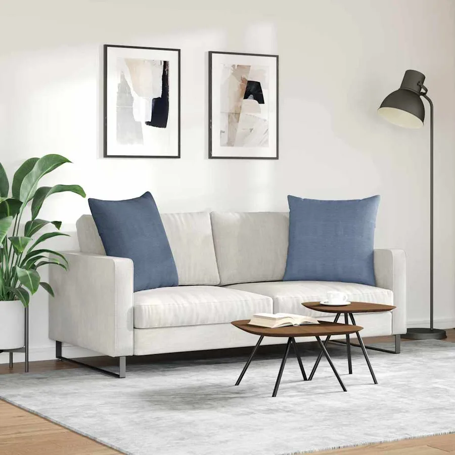 Coussins de canapé 2 pcs Bleu 80 x 80 cm - 4