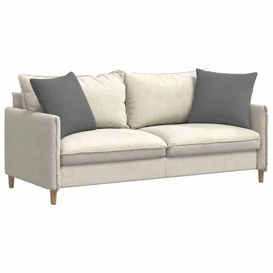 Coussins de canapé 2 pcs Gris foncé 50 x 50 cm tissu - 3