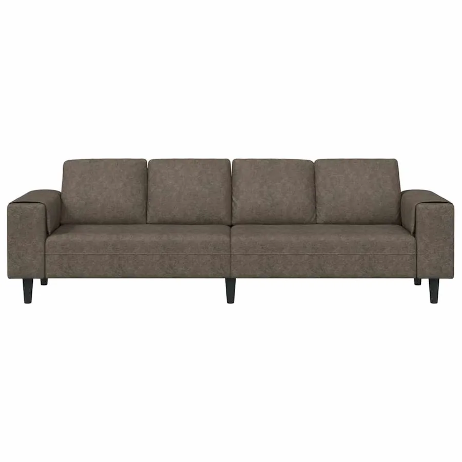 Canapé de salon Gris foncé 250 x 77 x 76 cm - 4