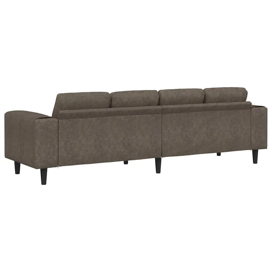 Canapé de salon Gris foncé 250 x 77 x 76 cm - 6
