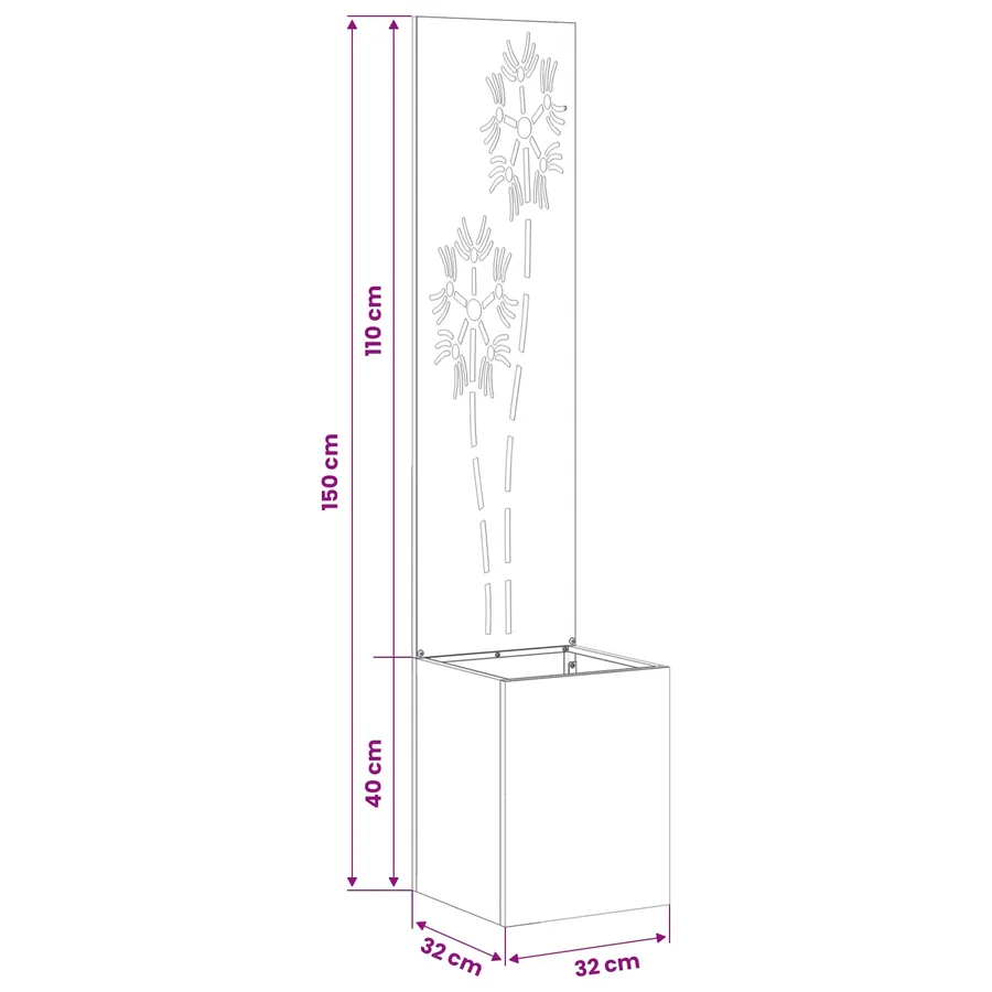 Écran de confidentialité de jardin Floral Argent 32 x 150 cm - 11