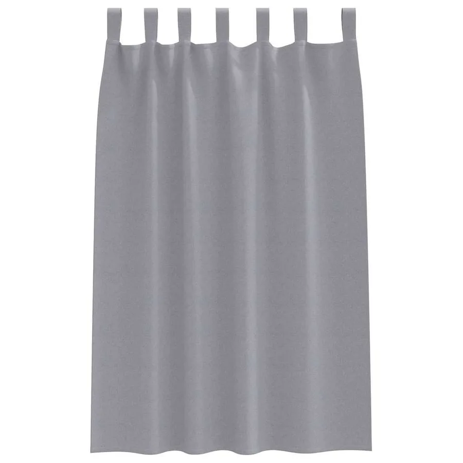 Rideaux occultants avec anneaux 2 pcs Gris clair 175 x 140 cm - 4