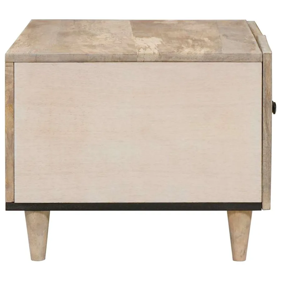 Table basse Blanc 80 x 54 x 40 cm Bois d'ingénierie - 4