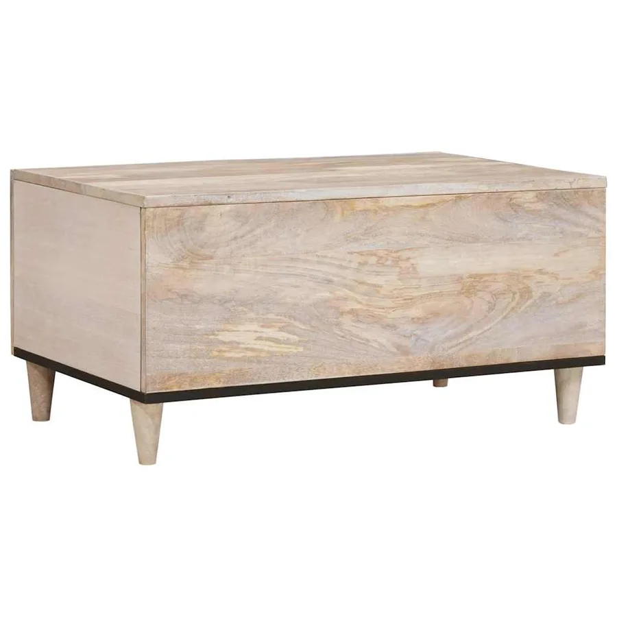 Table basse Blanc 80 x 54 x 40 cm Bois d'ingénierie - 5