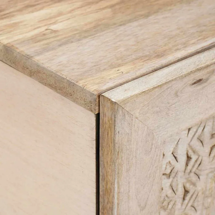 Table basse Blanc 80 x 54 x 40 cm Bois d'ingénierie - 6