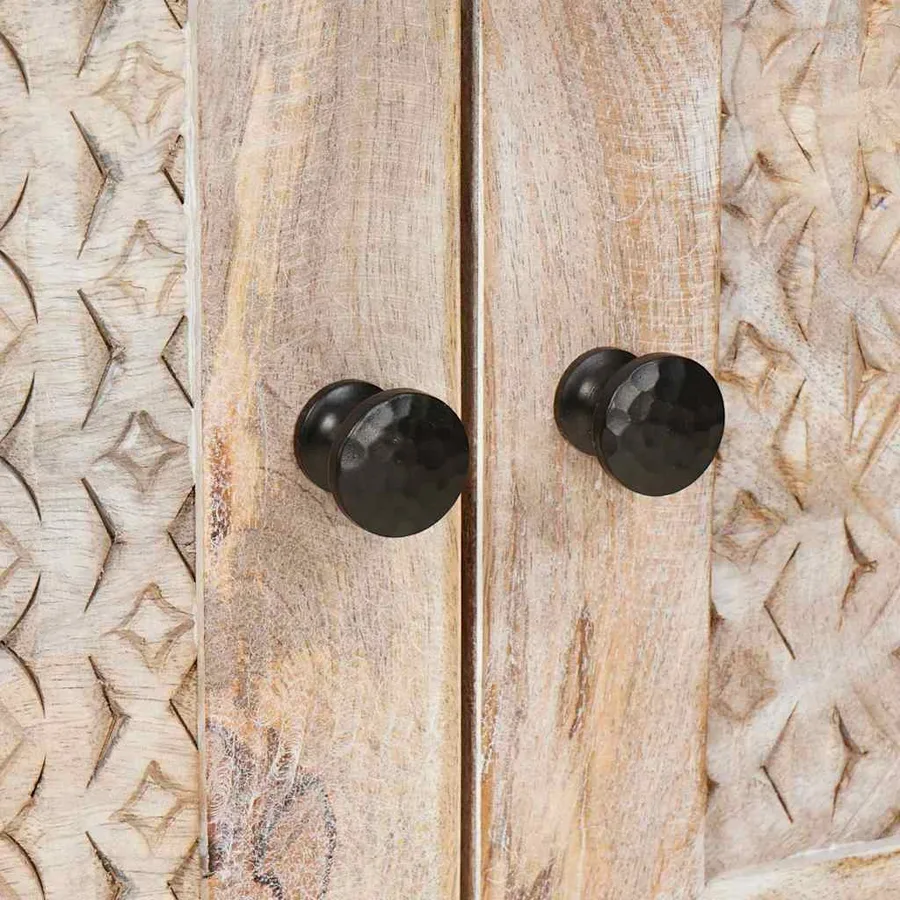 Table basse Blanc 80 x 54 x 40 cm Bois d'ingénierie - 7