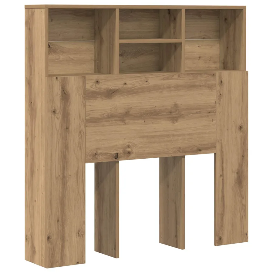 Cabinet de Tête de Lit Chêne artisanal Bois d'ingénierie - 2