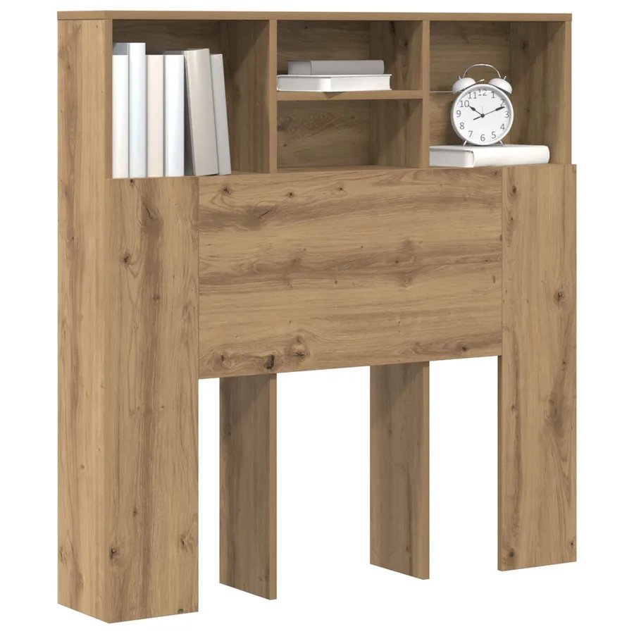 Cabinet de Tête de Lit Chêne artisanal Bois d'ingénierie - 3
