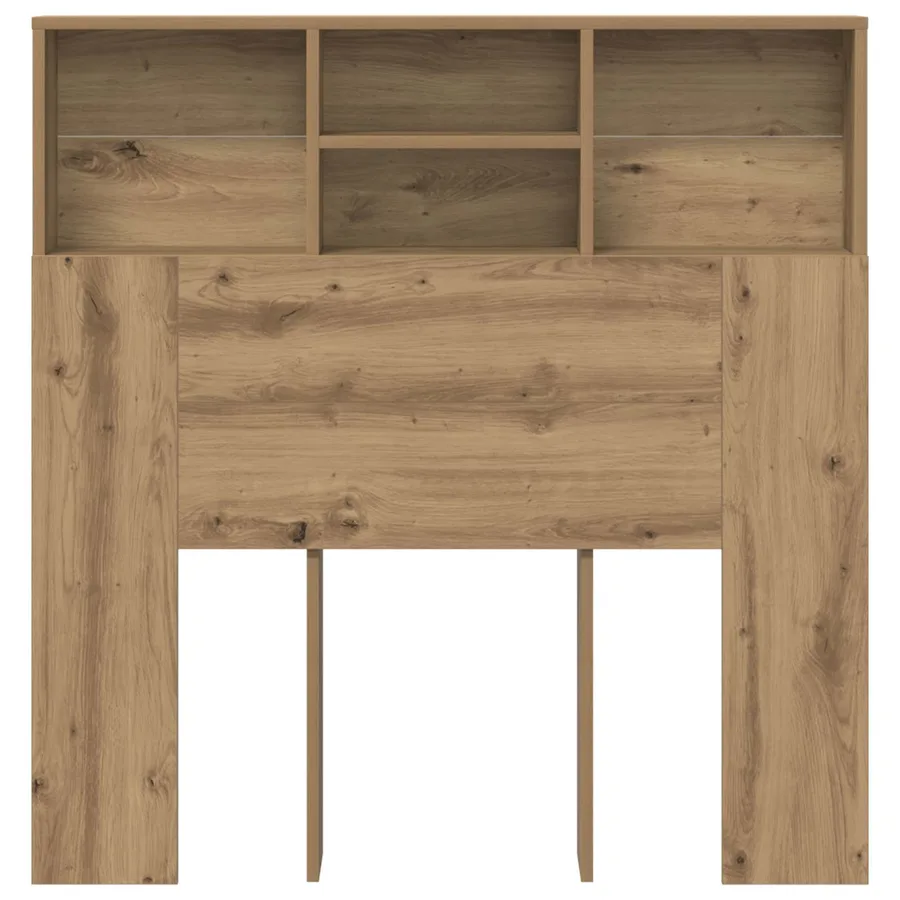 Cabinet de Tête de Lit Chêne artisanal Bois d'ingénierie - 5