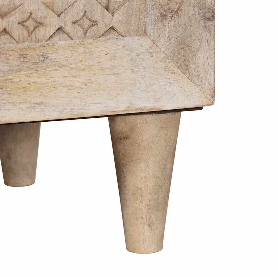Buffet Blanc Blanchi 60 x 33 x 75 cm Bois de mangue massif - 8