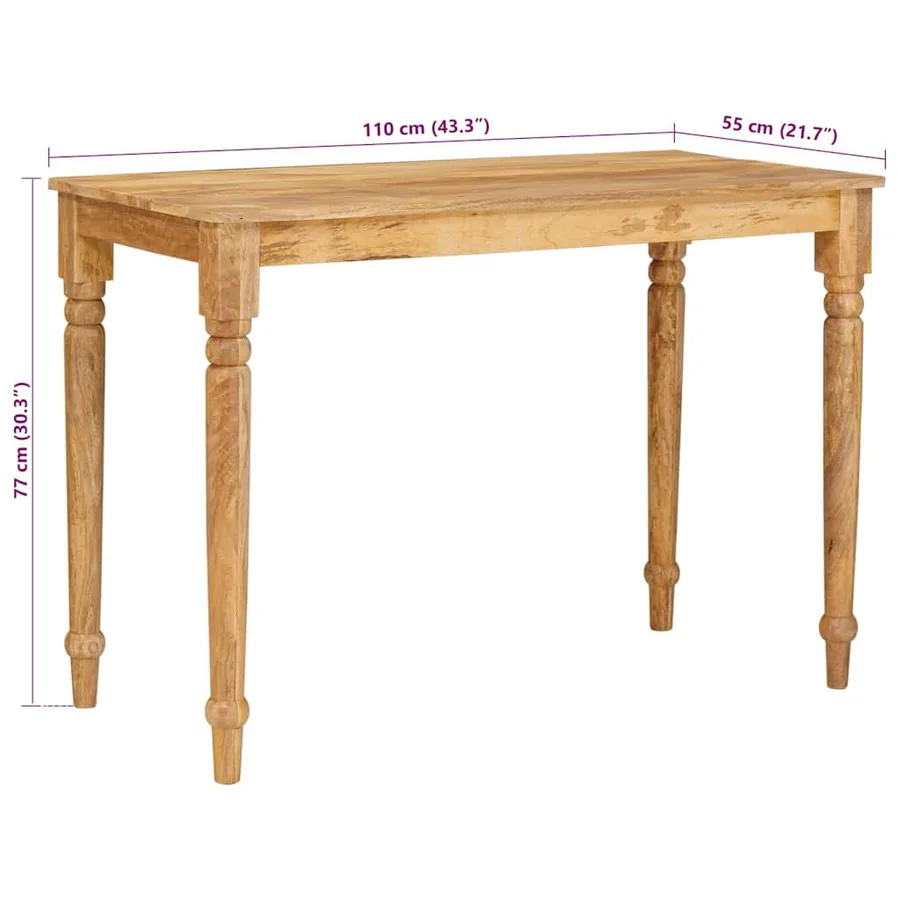 Table basse Marron 110 x 55 x 77 cm Bois de mangue massif - 10