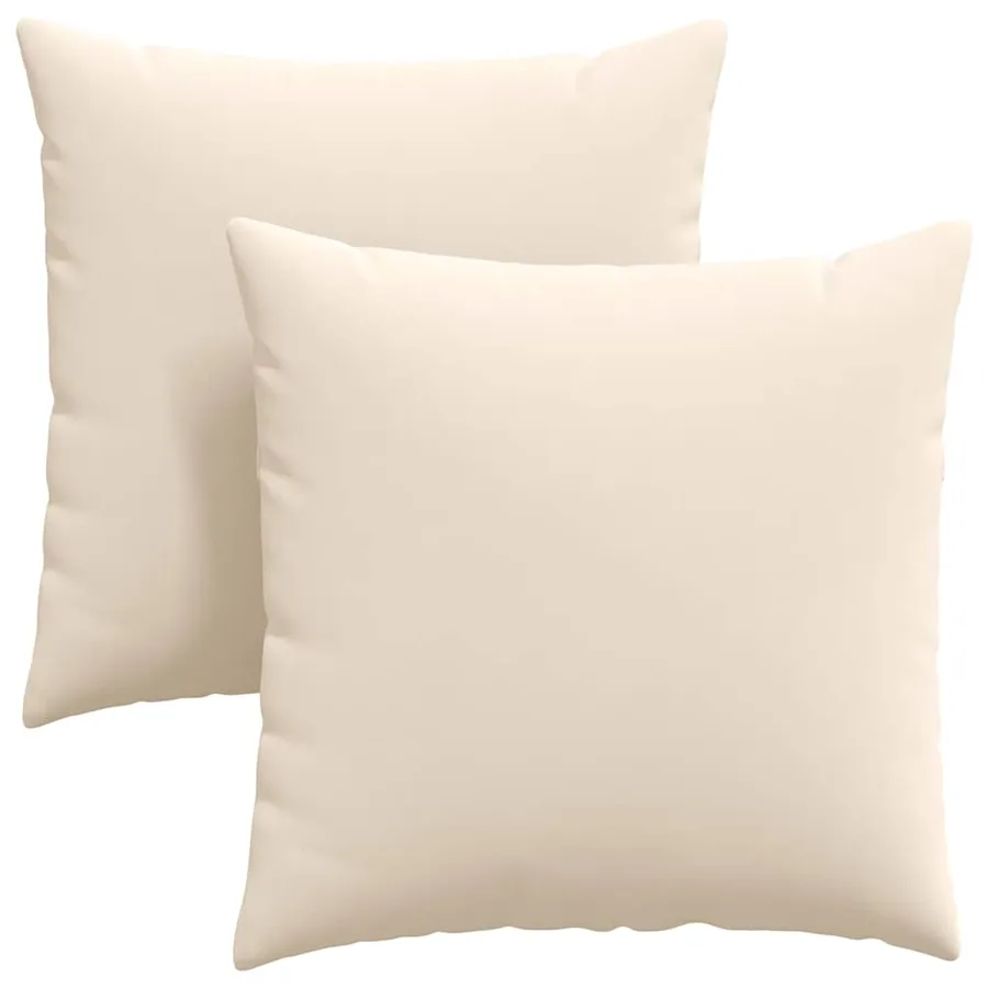 Coussins de canapé 2 pcs Beige 60 x 60 cm tissu - 2