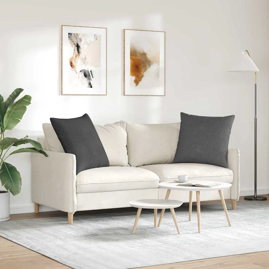 Coussins de canapé 2 pcs Gris foncé 60 x 60 cm - 4
