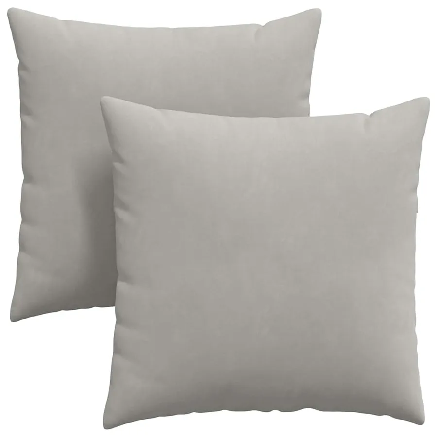 Coussins de canapé 2 pcs Gris clair 60 x 60 cm tissu - 2