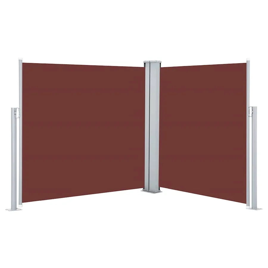 Auvent latéral rétractable Marron 120 x 600 cm - 2