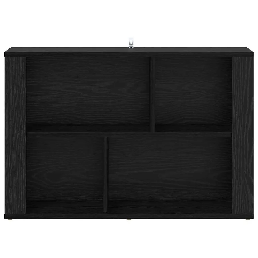 Buffet Chêne noir 80 x 30 x 53 cm Bois d'ingénierie - 5
