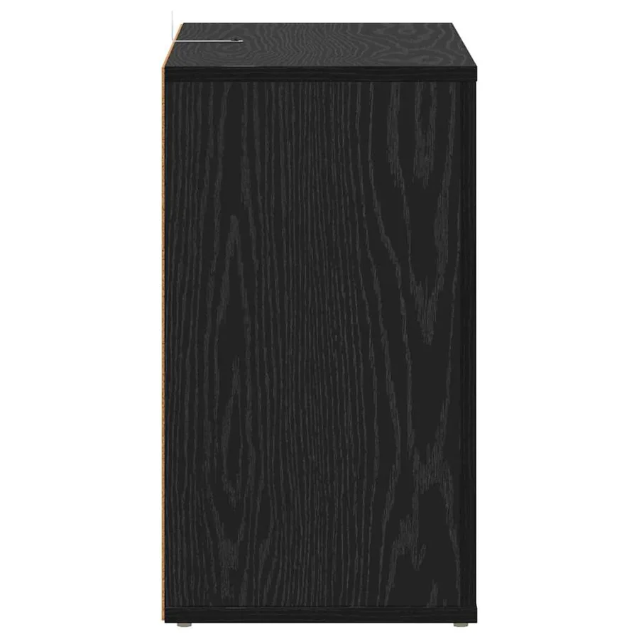 Buffet Chêne noir 80 x 30 x 53 cm Bois d'ingénierie - 6
