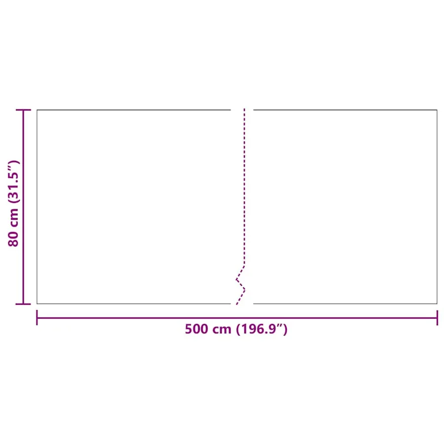 Tapis Couloir Anthracite 80 x 500 cm tissu - 8
