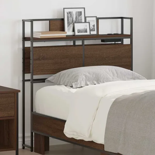 Tête de lit de rangement Chêne marron Bois d'ingénierie