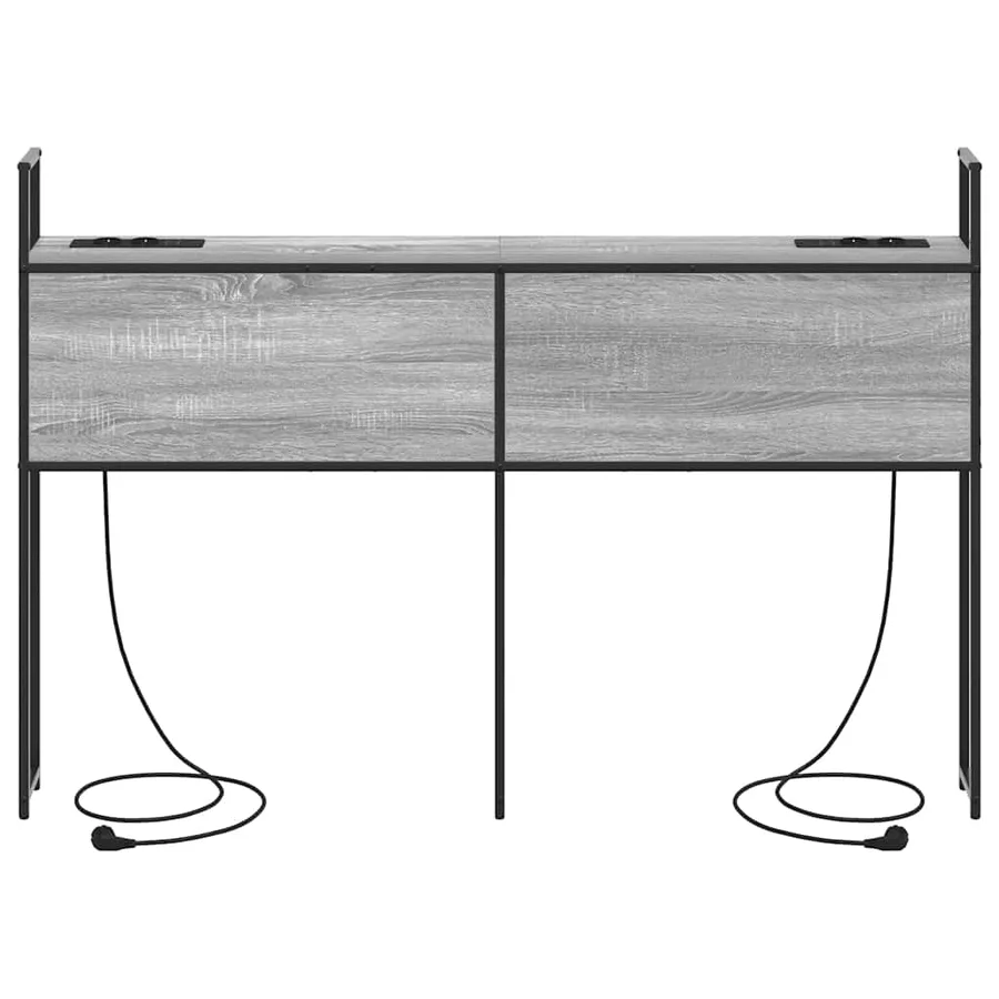 Headboard de Rangement avec Station de Charge Sonoma gris - 5
