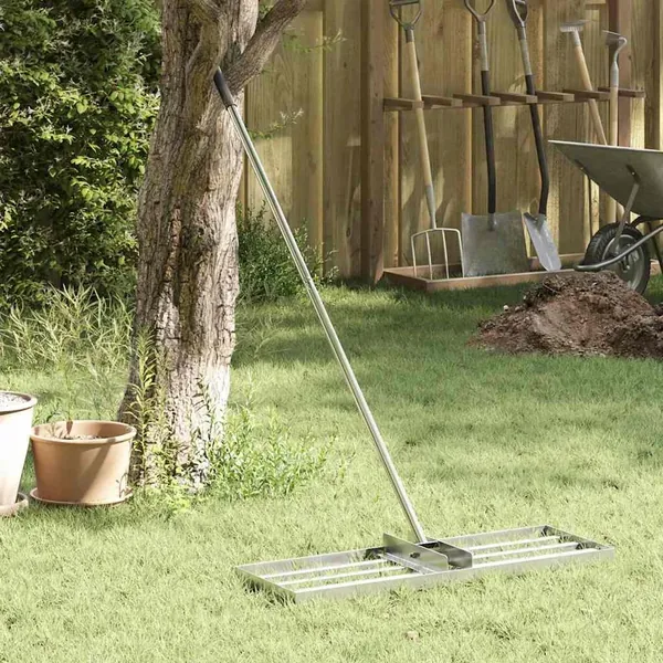 Rateau de nivellement pour jardin Argenté Acier inoxydable