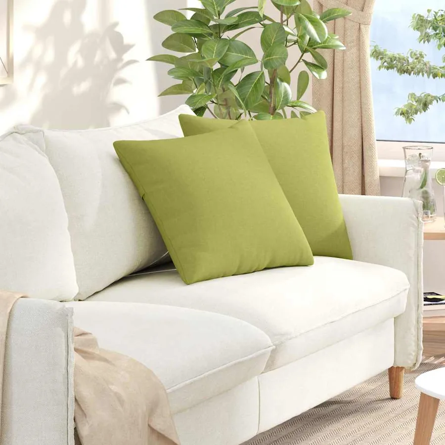 Coussins de canapé 2 pcs Vert clair 50 x 50 cm tissu