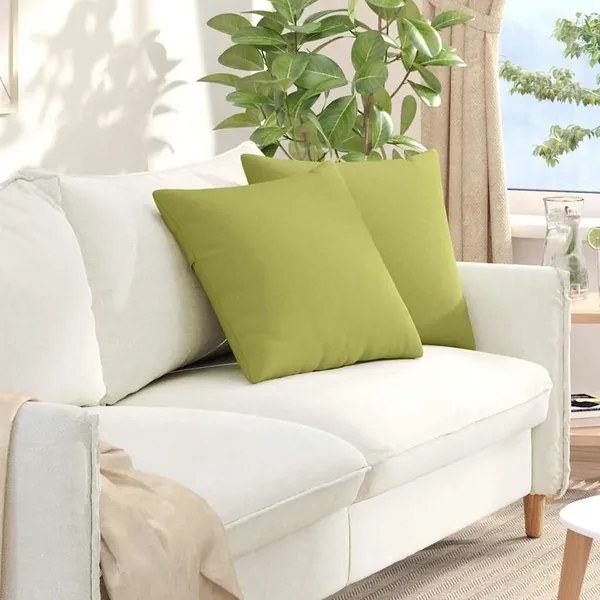 Coussins de canapé 2 pcs Vert clair 50 x 50 cm tissu