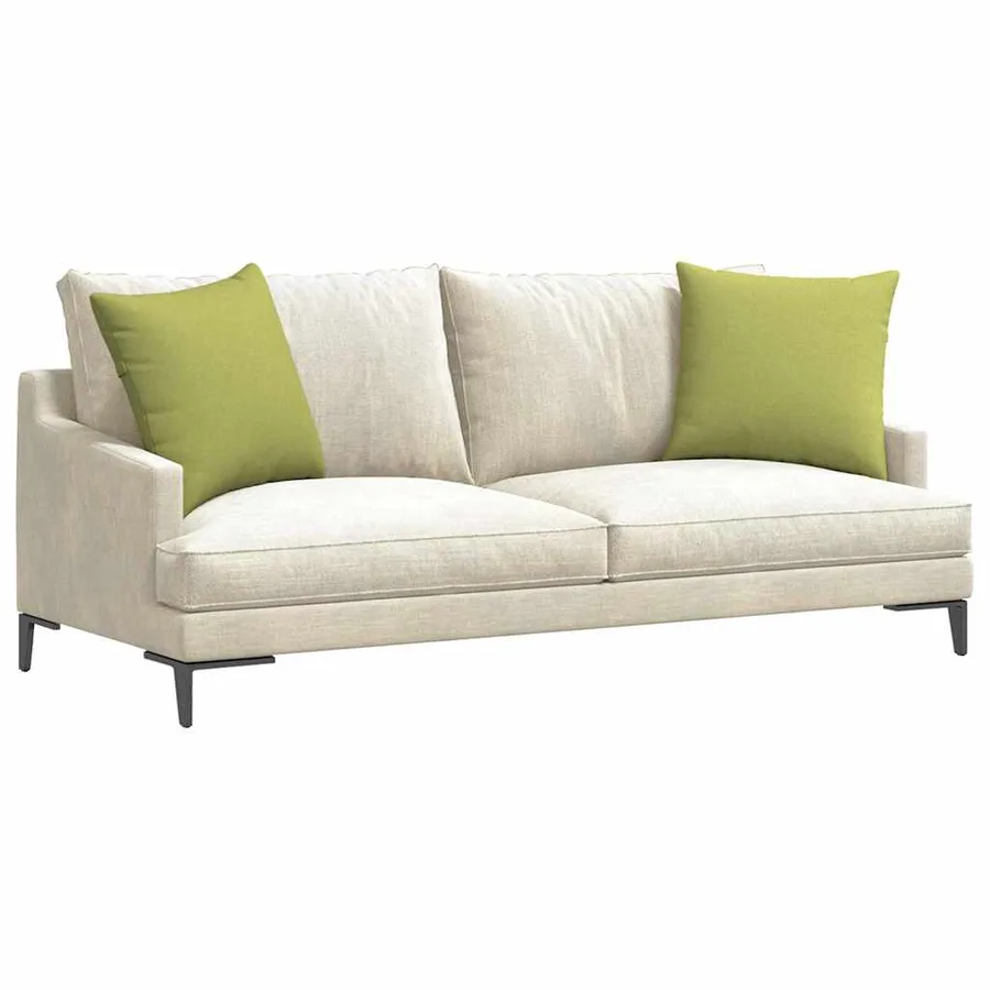 Coussins de canapé 2 pcs Vert clair 50 x 50 cm tissu - 3