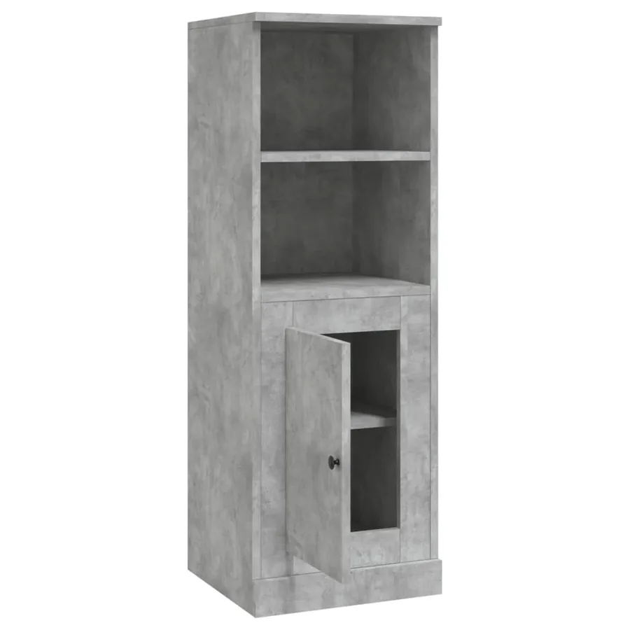 Buffet haut gris béton 36x35,5x103,5 cm bois d'ingénierie - 8